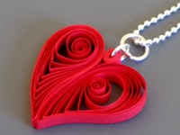 Make Quilling Heart Pendant